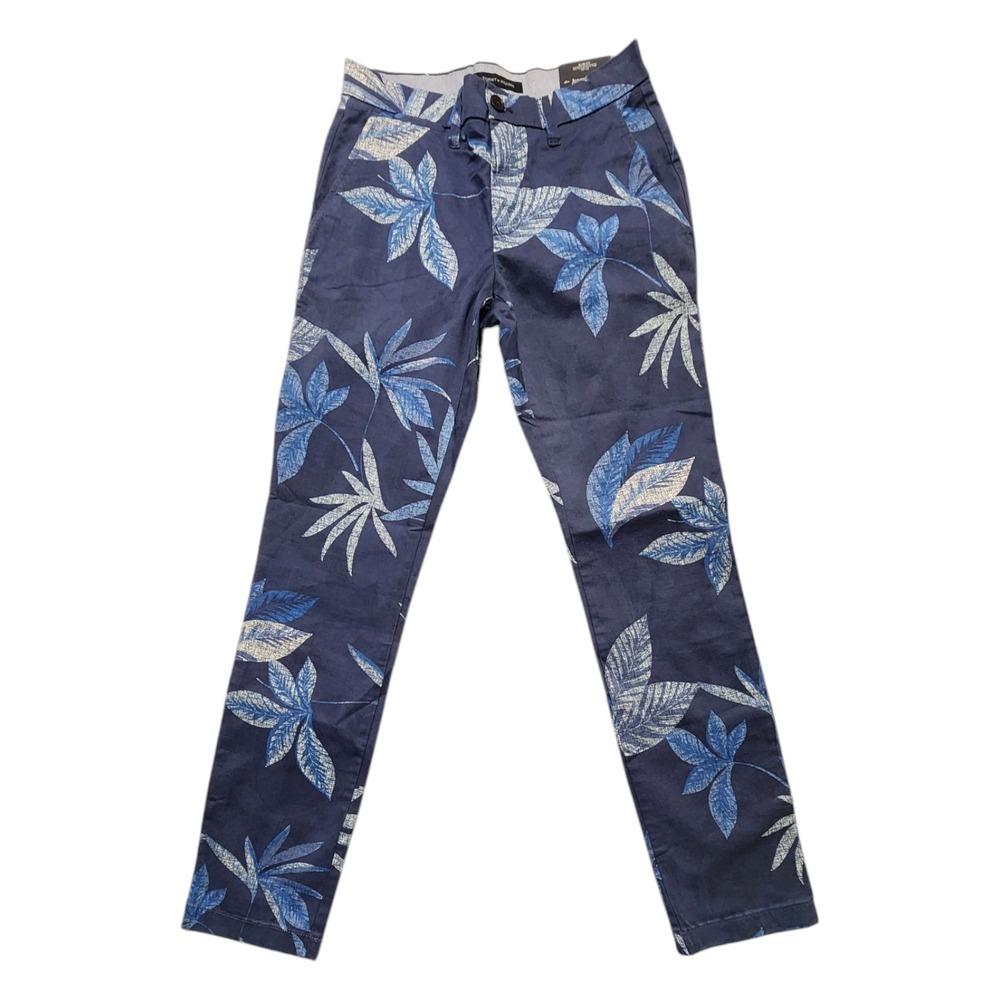 Tommy Hilfiger Men's TH Flex Stretch Slim Fit Chino Pants Blue 28W‎ x 32L